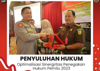 Bidkum Polda Lampung Buka Penyuluhan Hukum Optimalisasi Sinegritas Peneggakan Hukum Pemilu 2024.