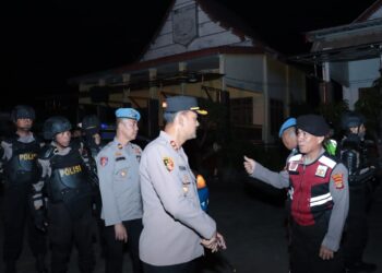 Jamin Kamtibmas, Polres Lampung Utara Gelar Patroli Gabungan Bersama TNI, Sat Pol PP dan Dishub