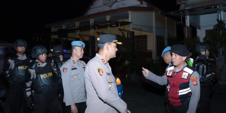 Jamin Kamtibmas, Polres Lampung Utara Gelar Patroli Gabungan Bersama TNI, Sat Pol PP dan Dishub
