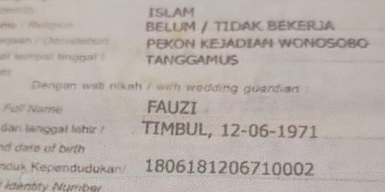 Kepala KUA Kecamatan Wonosobo Pastikan Buku Nikah Atas Nama Murni Dan Agustina Palsu 