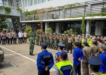 Rapat Pleno Perhitungan Suara Pemilu di Kabupaten Pringsewu Dijaga Ketat Ratusan Aparat
