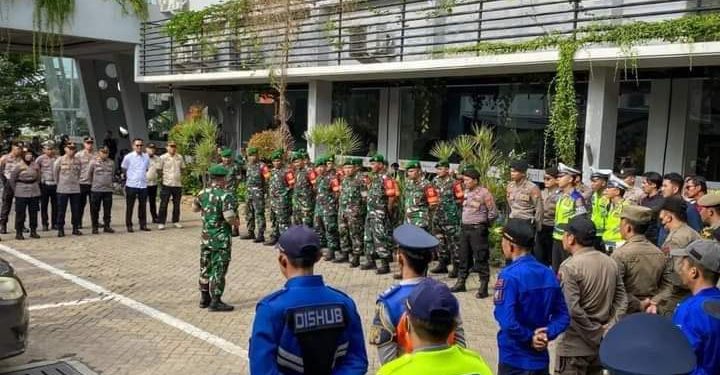 Rapat Pleno Perhitungan Suara Pemilu di Kabupaten Pringsewu Dijaga Ketat Ratusan Aparat