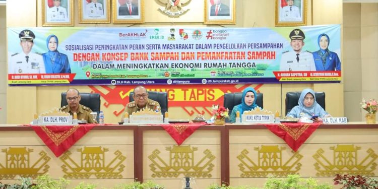 Pemkab Lampura Bersama Dinas Lingkungan Hidup Prov Lampung dan Metro Menggelar Sosialisasi Peningkatan Peran Serta Masyarakat