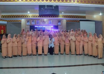 Dharma Wanita Persatuan Kabupaten Lampung Utara Menggelar Rapat Rutin Triwulan I Tahun 2024
