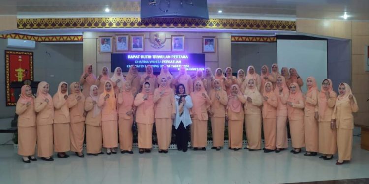 Dharma Wanita Persatuan Kabupaten Lampung Utara Menggelar Rapat Rutin Triwulan I Tahun 2024