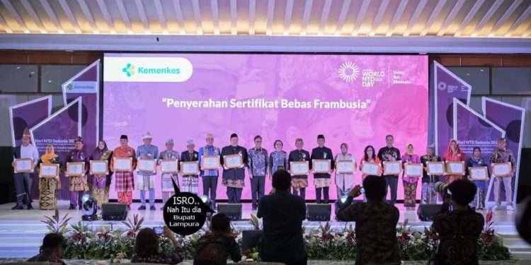 Lampung Utara Raih Penghargaan Eradikasi Penyakit Frambusia