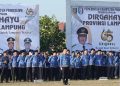 Pemerintah Kabupaten Pringsewu menggelar upacara peringatan HUT ke-60 Provinsi Lampung