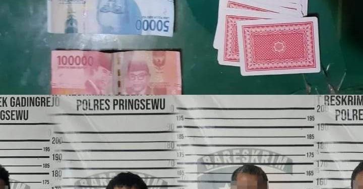 Berjudi, Empat Warga Gadingrejo Ditangkap Polisi
