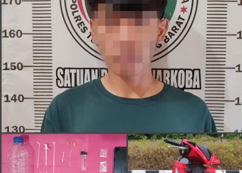 Seorang Pemuda Dibekuk Satresnarkoba Polres Tulang Bawang Barat Diduga Edarkan Sabu