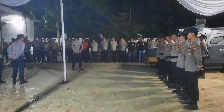 Wakapolres Lamtim Instruksi Anggota Amankan Siapapun Pembuat Onar Pleno KPU Malam Ini