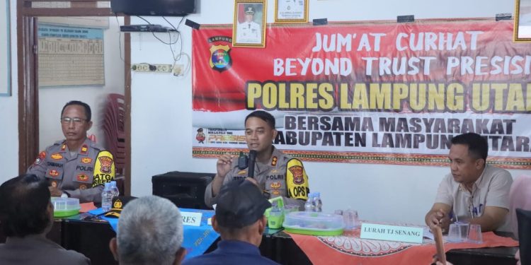 Serap Aspirasi Warga, Kapolres Lampung Utara Gelar Jumat Curhat di Kelurahan Tanjung Senang