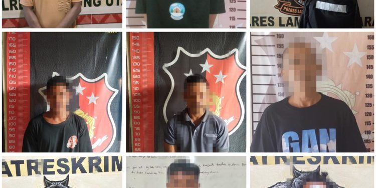 Dalam Tiga Hari, Polres Lampung Utara Ungkap 10 Kasus C3 Dengan Mengamankan 9 Orang Pelaku