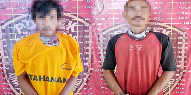 Dua Pelaku Spesialis Curat Besi Siku Tower Indosat Ditangkap Polsek Dente Teladas