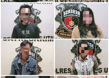 Enam Pelaku Prostitusi dan Satu Bandar Togel Diamanakan Jajaran Polres Lampung Utara