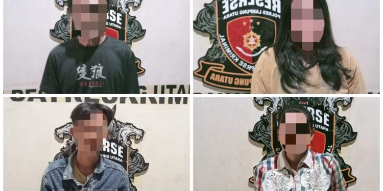 Enam Pelaku Prostitusi dan Satu Bandar Togel Diamanakan Jajaran Polres Lampung Utara