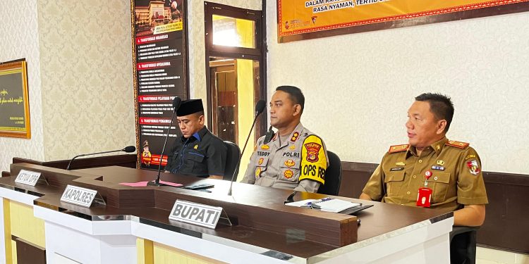 Jelang Pengamanan Hari Raya Idul Fitri 1445 H, Polres Lampung Utara Gelar Rakor Lintas Sektoral