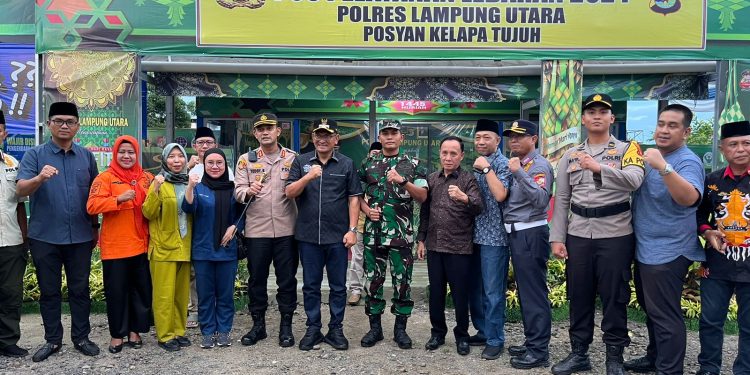 Kapolres Lampung Utara Bersama Forkopimda Cek Langsung Pos Pam dan Pos Yan 