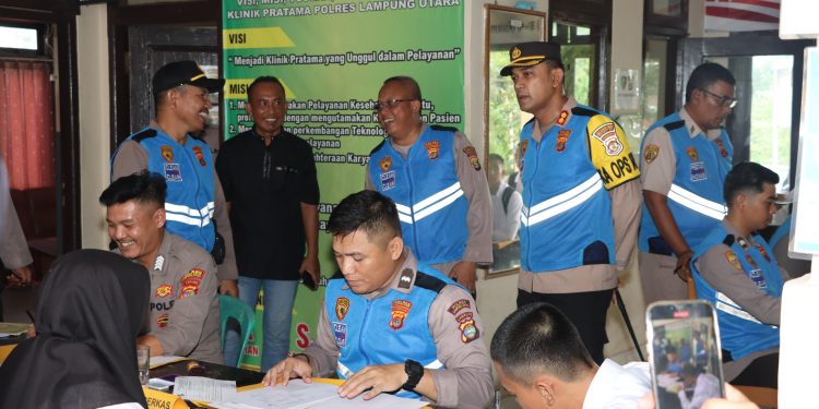Kapolres Lampung Utara Pantau Langsung Proses Penerimaan Terpadu Anggota Polri Tahun 2024