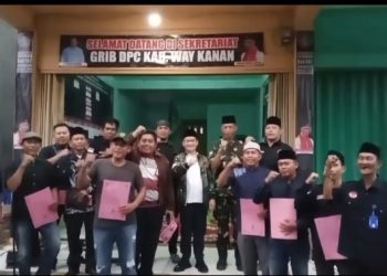 GRIB Kab Way Kanan Siap Dukung Saipul .Sos.M.Ip Menjadi Bupati Periode 2024 -2029