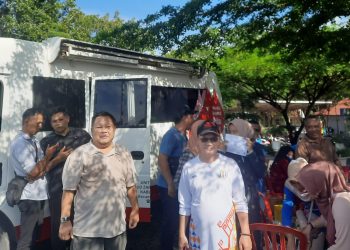 Saipul Ketua Palang Merah Indonesia adakan donor darah dalam rangka HUT ke 25 TH Kabupaten Way Kanan