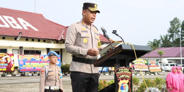 Kapolres Tulang Bawang Pimpin Upacara Pelantikan dan Sertijab, Berikut Nama-namanya