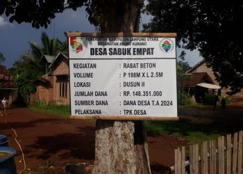 Desa Sabuk Empat Realisasikan DD Tahun 2024