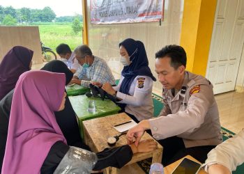 Polres Lampung Utara Gelar Bhakti Kesehatan Gratis di Pondok Pesantren