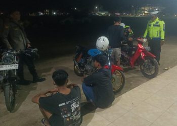Cegah Terjadinya Balap Liar Dan C3 Polres Tulang bawang Barat lakukan Patroli KRYD