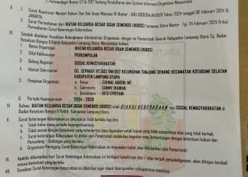 DPC IKBOS LAMPURA TERDAFTAR DI KESBANGPOL