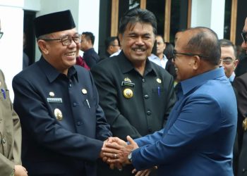 Plh Pj Bupati Lampura Drs. Lekok. MM Menghadiri Acara Sertijab Pj Gubernur Lampung 