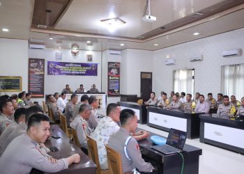 Polres Lampura Terima Kunjungan Tim Mitigasi Pelanggaran Disiplin Bid Propam Polda Lampung