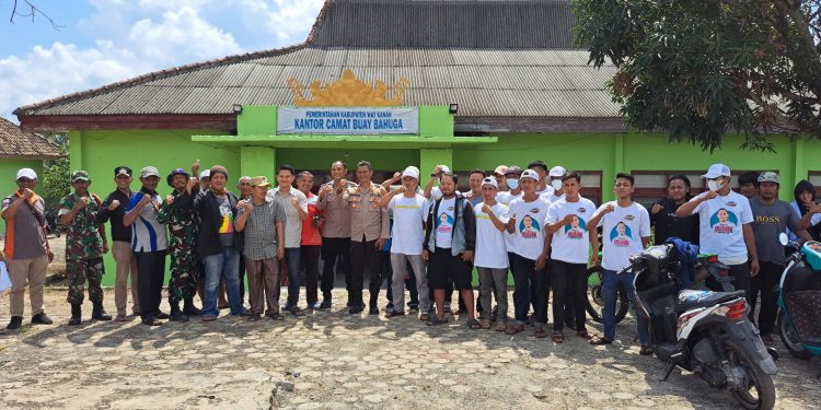300 Banner hilang Camat Buay Bahuga pun menghilngh ketika Tim Relawan Kadapi datangi Kantor Camat 