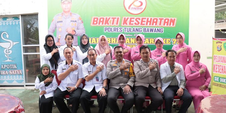Seksi Dokkes Polres Tulang Bawang Gelar Bakti Kesehatan KB Gratis, AKBP James: Sebanyak 78 Warga Yang Mengikuti Kegiatan