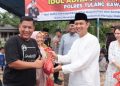 Polres Tulang Bawang Sembelih Belasan Hewan Kurban di Momen Hari Raya Idul Adha 1445 H