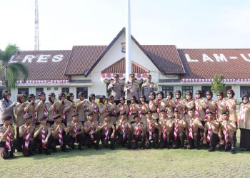 Kapolres Lampung Utara Lepas Kontingen Saka Bhayangkara Untuk Mengikuti Lokabhara
