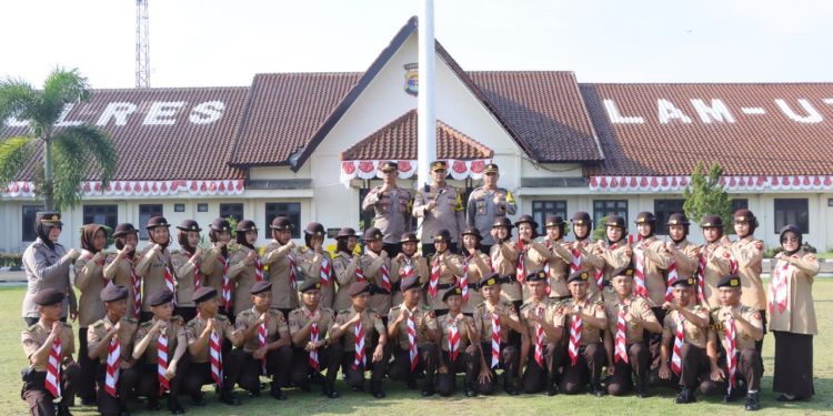 Kapolres Lampung Utara Lepas Kontingen Saka Bhayangkara Untuk Mengikuti Lokabhara