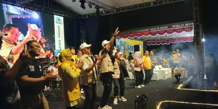 Gebyar Lampung Maju di Sukoharjo, Ririn Ajak Ribuan Simpatisan Dukung Gubernur Nya Hanan Dan Bupati Nya Ririn