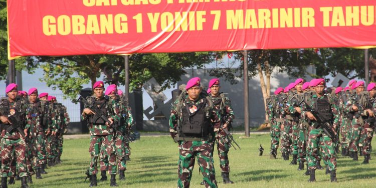 UPACARA PENYAMBUTAN SATGAS PAMTAS RI – PNG MOBILE “GOBANG I” TH 2023
