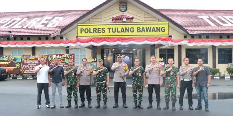 Kapolres Tulang Bawang Menerima Kunjungan Perdana Danlanud Pangeran M Bun Yamin