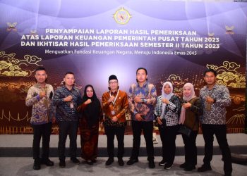 PENJABAT BUPATI MESUJI FEBRIZAL LEVI SUKMANA HADIRI ACARA PENYAMPAIAN LHP LAPORAN KEUANGAN PEMERINTAH PUSAT 