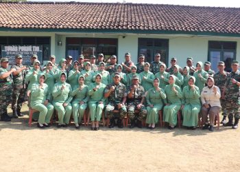 Koramil 412-10/Tanjung Raja Sambut Kedatangan Komandan Kodim 0412-LU
