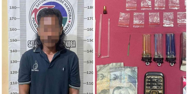 Simpan Sabu di Bawah Kasur, Seorang Pria Paruh Baya di Kec Tulang Bawang Tengah Diamankan Polisi