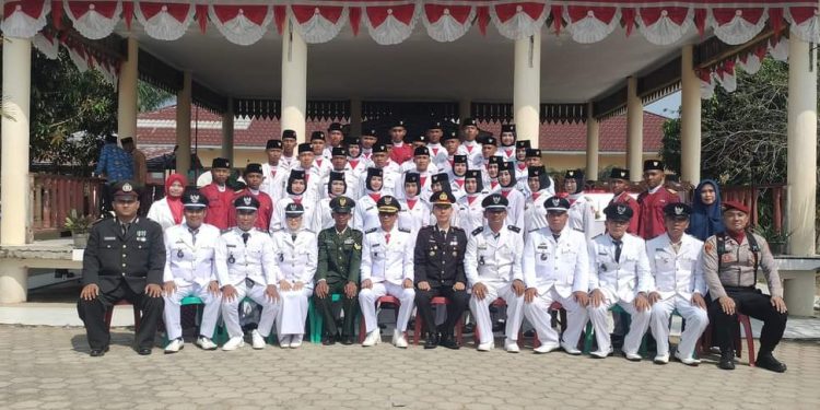 Camat Abung Semuli Pimpin Upacara HUT RI ke-79 Tahun 2024