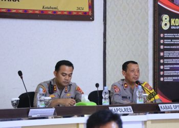 Jelang Operasi Mantap Praja Krakatau, Polres Lampung Utara Gelar Rakor Internal