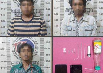 Pesta Sabu,Tiga Orang Warga Ditangkap Sat Resnarkoba Polres Tulang Bawang Barat