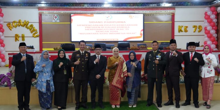 Penjabat Bupati Mesuji Hadiri Rapat Paripurna Mendengarkan Pidato Kenegaraan Presiden RI dalam Rangka HUT ke-79 RI