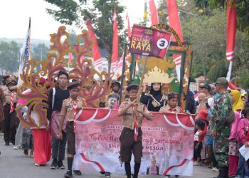 Meriahkan Peringatan Hari Ulang Tahun ke-79 RI,Pemerintah Kab Mesuji Menggelar Pawai Budaya