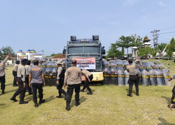 Jelang Pilkada 2024, Polres Lampung Utara Gelar Latihan Dalmas