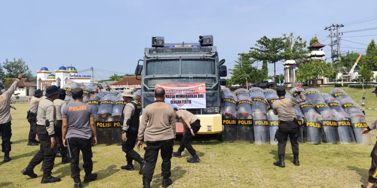 Jelang Pilkada 2024, Polres Lampung Utara Gelar Latihan Dalmas