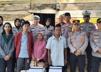 Polres Lampura Santuni Keluarga Korban Pembunuhan